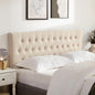 Tufted Upholstered Headboard California King Size, Solid Wood Head Board with Durable Metal Legs, Adjustable Height Bed headboard from 37” to 51” Fabric Headboard in Button Design, Beige