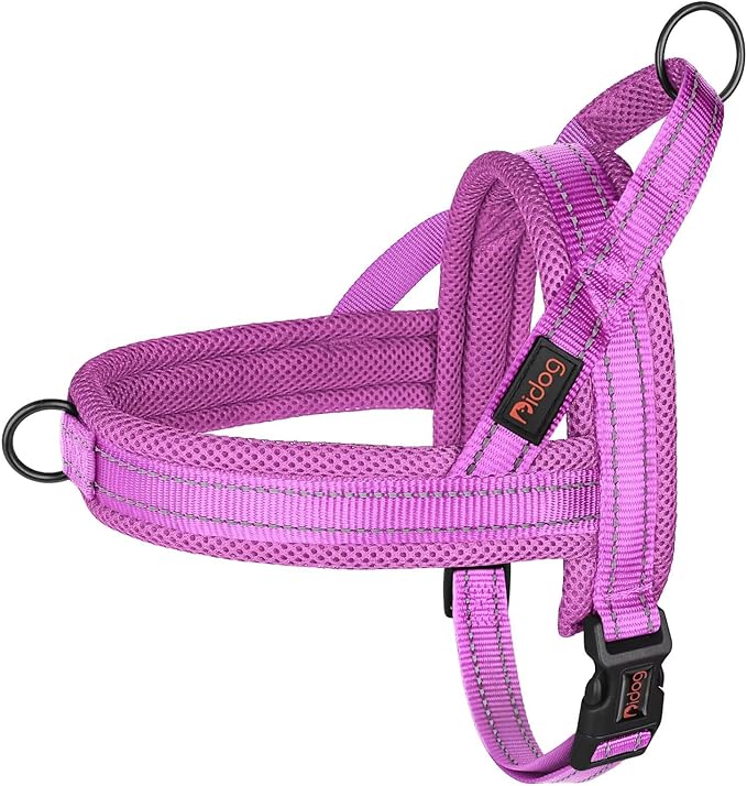 Didog No Pull Dog Harness with Soft Mesh Padded,Reflective & Quick Fit Light Weight Dog Strap Vest Harness,Easy for Walking Training (XS:Chest 15-18", Purple)-Mewly Pet