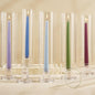 Hurricane Candle Holder Thickened Cylinder Covers 10 Pcs Taper Candle Sticks Holder Glass Tall Candlesticks Holders Centerpiece for Wedding Dining Table