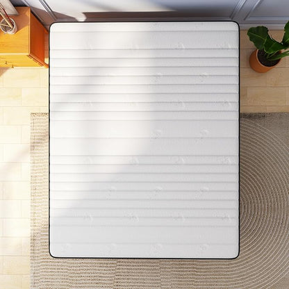 Swbvs 14 Inch Queen Hybrid Mattress – Firm Memory Foam & Pocket Spring Bed in a Box, Cooling Gel, CertiPUR-US Certified