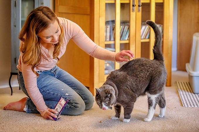 Smile Daily Dental Health Soft Chews for Cats, Support Healthy Teeth and Fresh Tongue with Catnip and Green Tea, Prebiotics, and Chlorophyll for Fresh Breath, 10.5 oz-Mewly Pet