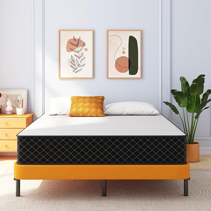 Swbvs Double Mattress, 10 Inch Hybrid Memory Foam Full Size Mattress, Full Bed Mattres in a Box Pressure Relief & Firm Mattresses,Double Size Matress