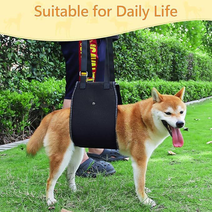 Dog Lift Harness Dog Sling for Large Dogs, Portable Dog Carrier Sling for Back Legs, Ajustable Hip Support Harness for Weak Rear Leg, Assist Senior Disabled Joint Injuried and After ACL-Mewly Pet