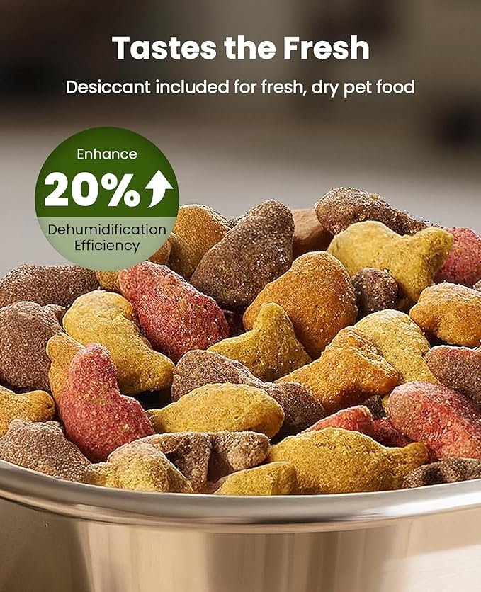 oneisall Automatic Cat Feeder for Large Kibble and Snacks, 20 Cups/5L Timed Pet Feeder for Cats Indoor, Programmable Dry Food Dispenser (Black)-Mewly Pet