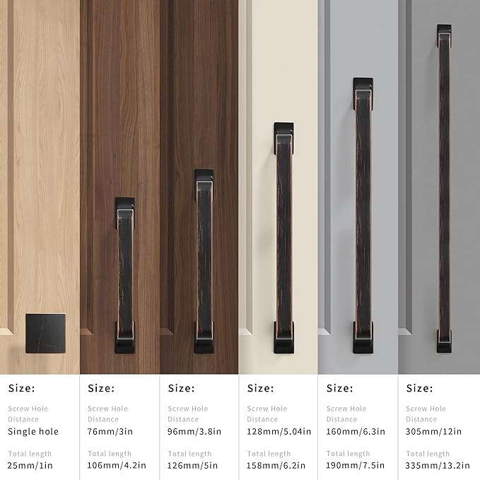 Khtumeware 10 Pack 3-3/4 Inch Bronze Cabinet Pulls: Oil-Rubbed Bronze Kitchen Cabinet Handles for Cabinets and Cupboards
