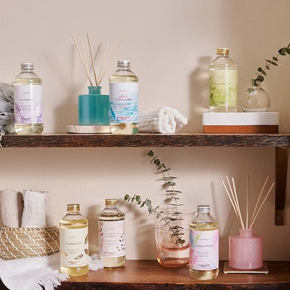 Thymes Aqua Coralline Reed Diffuser Oil - Room Fragrance Oil - Flameless Home Fragrance - 7.75 Fl Oz