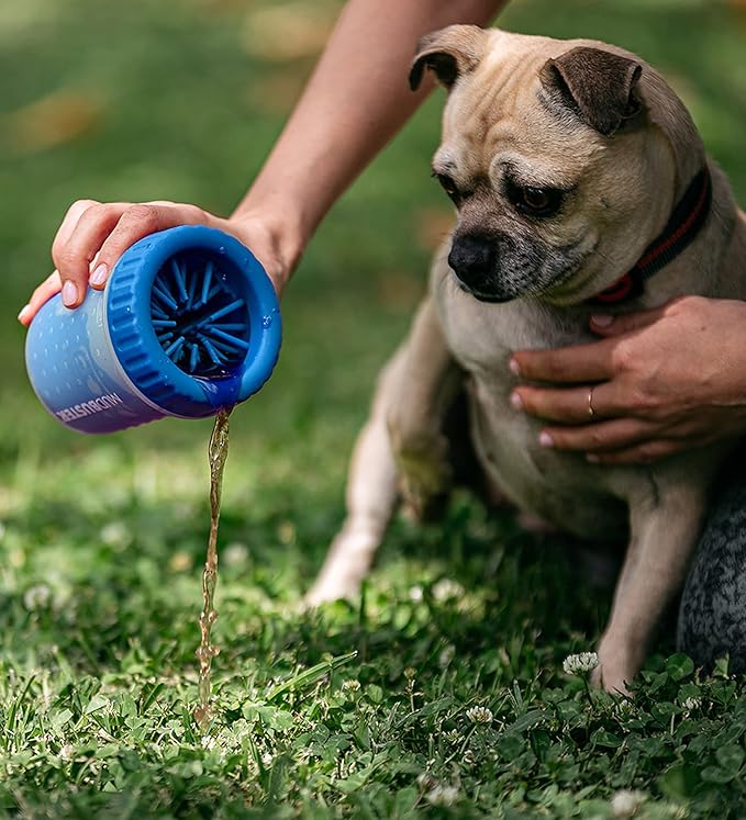 Dexas Small Dog Paw Cleaner, Pro Blue, Paw Washer for Dogs, Premium Quality Pet Supplies and Dog Accessories-Mewly Pet