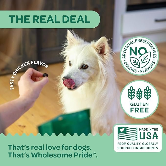 Wholesome Pride 9-in-1 Dog Multifunctional Soft Chews – Joint Pain Relief, Hip & Joint Support, Immune, Skin, Gut, Heart, Brain Health – Glucosamine, MSM, Chondroitin – 90 Chews-Mewly Pet
