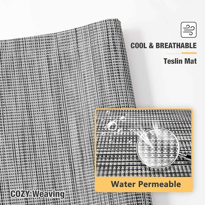 Veehoo Chew Proof Elevated Dog Bed - Cooling Raised Pet Cot - Silver Aluminum Frame and Durable Textilene Mesh Fabric, Unique Designed No-Slip Feet for Indoor or Outdoor Use, Black Silver, X Large-Mewly Pet