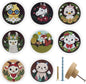 JamJam Set of 8 1.8" Wooden Unique Cabinet Kids Nursery Dresser Knobs Cute Funky Fox Horse Animal Themed Drawer Pulls and Knobs