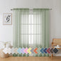 Aiyufeng Sage Green Sheer Voile Window Treatment Rod Pocket Curtain Panels for Kitchen Bedroom Living Room Drapes Sunlight Filtering Privacy Semi Home Decor Assorted Colors Sizes (40 W x 72 L)
