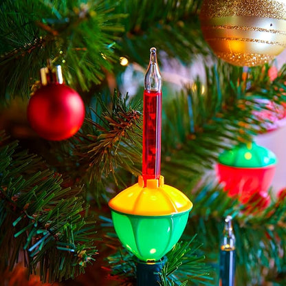 Brightown Bubble String Lights - 6.5ft 9 Counts Christmas Light Bulb, Traditional Multicolor Bubble Lights for Christmas Tree Holiday Celebrations Lighting, 7 Colors