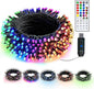 Dazzle Bright Color Changing Christmas Lights, 33ft 100 LED RGB String Lights with Remote & Timer, USB Powered Fairy Lights for Indoor Outdoor Xmas Tree Party Wedding Halloween Decorations