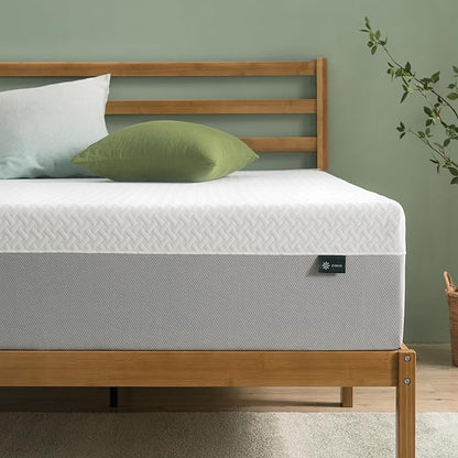 ZINUS 12 Inch Green Tea Essential Memory Foam Mattress [New Version], Full, Fiberglass Free, Medium Feel, Breathable Airflow Memory Foam, Certified Safe Foams & Fabric, Mattress in A Box