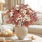 Baby Breath Flowers Fall Flowers Artificial Bulk, 10Pcs Fall Decor Fake Gypsophila Plants Bouquets Flowers Real Touch Faux Babies Breath Arrangement for Home Autumn Wedding Vase Decoration Fall Orange