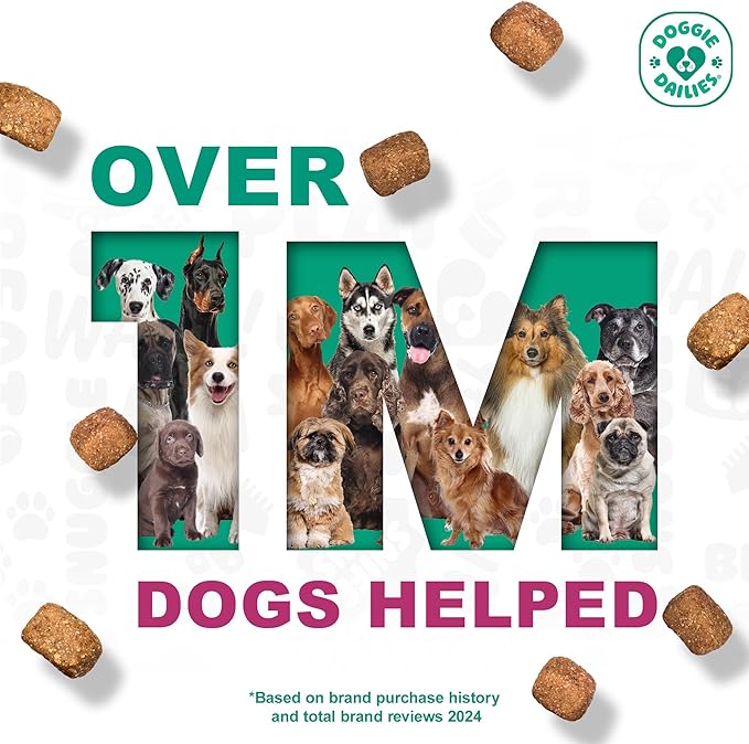 Doggie Dailies Probiotics for Dogs, Advanced Probiotics with Prebiotics, Promotes Digestive Health, Supports Immune System & Overall Health, Duck Flavor, 225 Chews-Mewly Pet