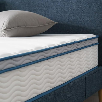 ZINUS 10 Inch Spring Sensation Hybrid Mattress [New Version], Full, Fiberglass Free, Medium Firmness, Durable Support, Certified Safe Foams & Fabric, Mattress in A Box