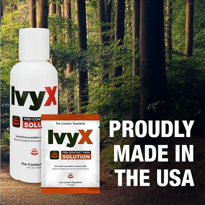 CoreTex Ivy X Pre-Contact Poison Ivy Wipes with Resealable Travel Bag - Pack of 15 Single-Use Barrier Wipes - Also Works on Poison Oak & Sumac Oils - Quick Dry & Chalk-Free Formula-Mewly Pet