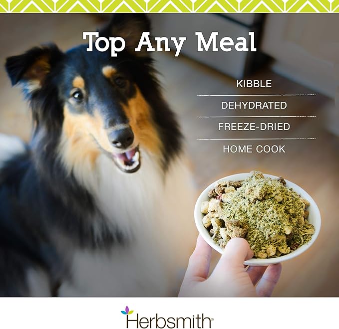 Herbsmith Kibble Seasoning – Freeze Dried Rabbit & Duck – Dog Food Topper for Picky Eaters - 3.8 oz-Mewly Pet