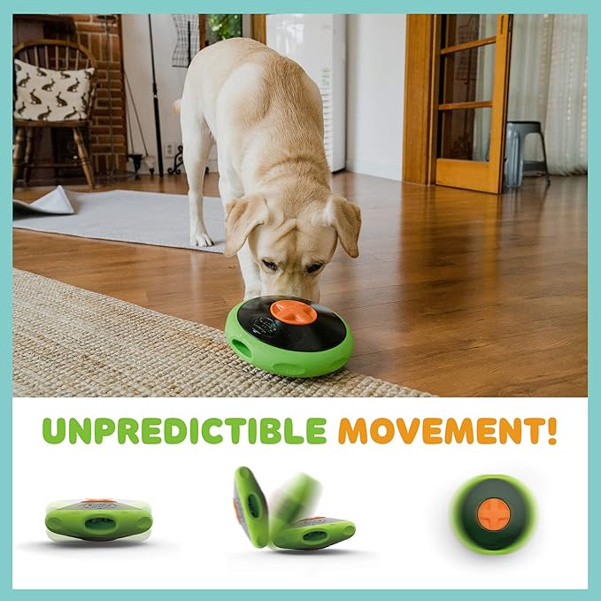 SmellyUFO Durable Interactive Treat Dispensing Puzzle/Enrichment Toy for Dogs - Mind Stimulating Food Game/Slow Feeder/Wobble Toy - from Small Puppies to Large Dogs-Mewly Pet
