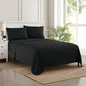 Queen Size Bed Sheets - Breathable Luxury Sheets with Full Elastic & Secure Corner Straps Built In - 1800 Supreme Collection Soft Deep Pocket Bedding, Sheet Set, EXTRA DEEP pocket - Queen, Black