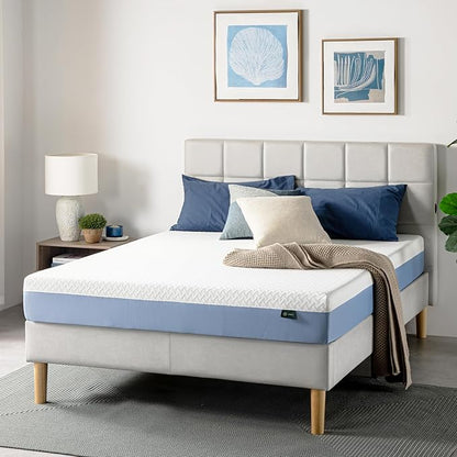 ZINUS 8 Inch Queen Cooling Essential Memory Foam Mattress [NewVersion], Fiberglass Free, Medium Feel, Breathable Cooling Layers, Certified Safe Materials