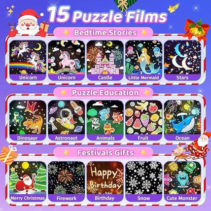 Christmas Gifts for Kids Toys,15 Films Star Lights for Ceiling Projector +15 Sleep Sounds Machine Baby Night Lamp,Remote Timer Cute Pink Nursery Lamp,Exquisite Gifts for Kids Baby Girl Toddler