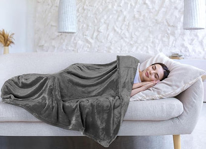 Utopia Bedding Fleece Blanket King Size Grey 300GSM Luxury Anti-Static Fuzzy Soft Microfiber Bed Blanket (90x102 Inch)
