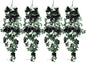 RECUTMS Artificial Rose Vine Hanging Plants 4Pieces 3.3Ft Flowers for Home Room Garden Wedding Indoor Outdoor Decoration (Black)