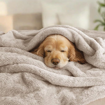 Exclusivo Mezcla Plush Fuzzy Fleece Bed Blanket Queen Size, Super Soft, Fluffy and Warm Blankets Suitable for All Seasons (Camel, 90x90 Inches)