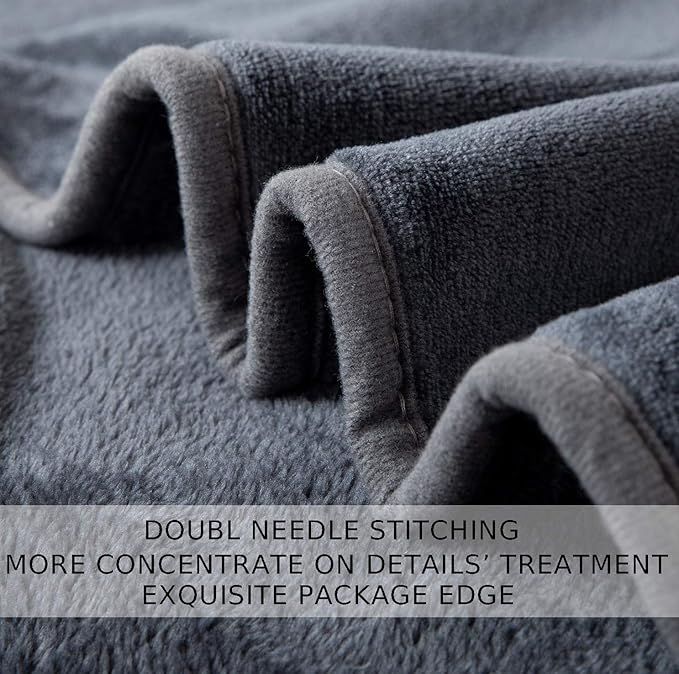 HOZY Soft King Size Blanket for Fall Winter Spring All Season Warm Fuzzy Summer Autumn Oversized Blankets for Cal King/California King Bed Fluffy Lightweight Dark Grey 90"x108"