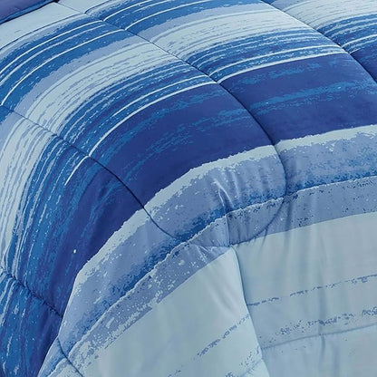 Sweet Home Collection 5 Piece Comforter Set Bag Solid Color All Season Soft Down Alternative Blanket & Luxurious Microfiber Bed Sheets, Siena, Twin