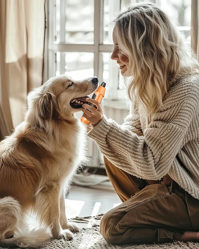 YABIFE 7-Speed Pet Nail Grinder with Light – Heavy Duty, Whisper Quiet Nail Trimmer for Dogs, Cats, Birds & Small Animals – Single-Handed Operation-Mewly Pet