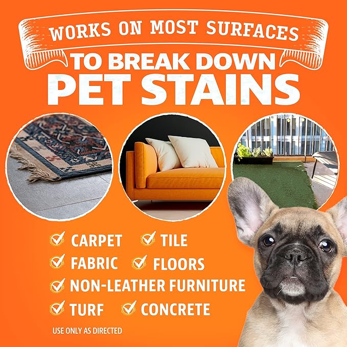 Angry Orange Stain Remover - 32oz Enzyme Pet Cleaner - Dog & Cat Urine Destroyer and Stain Remover - Citrus Spray Cleaning Solution - Puppy Supplies-Mewly Pet