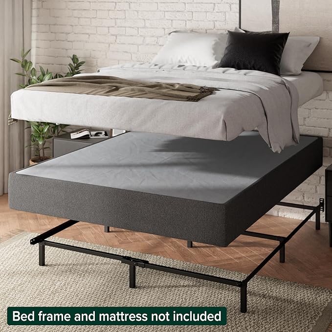 ZINUS 9 Inch Twin WonderBox(TM) Smart Box Spring, Quick Assembly Mattress Foundation, Durable Metal Frame, Grey