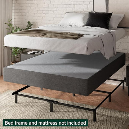 ZINUS 9 Inch Full WonderBox(TM) Smart Box Spring, Quick Assembly Mattress Foundation, Durable Metal Frame, Grey