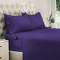 DREAMCARE Twin XL Sheet Sets - 4pc Cooling Sheets XL Twin Sheets - up to 21” Deep Pocket – Hotel Luxury Extra Long Twin XL Bed Sheets 100% Brushed Microfiber with Side Pocket - Purple
