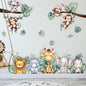 Jungle Animal Wall Stickers Forest Safari Wall Decals Kid Room Nursery Baby Bedroom Décor (Animal Turtle Dorsal Leaves)