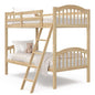Storkcraft Long Horn Twin-Over-Twin Bunk Bed (Natural) - GREENGUARD Gold Certified, Converts to 2 Individual Twin beds