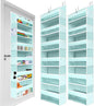 HOMELUX THEORY 2 PC Heavy Duty Over the Door Organizer 55x14x6.7, 6 Large Front & 12 Side Pockets, Hanging Storage Closet Door Organizer for Bedroom, Bathroom and Baby Nursery Storage (Baby Blue)