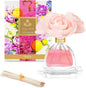 AGRARIA AirEssence Flower and Reed Diffuser Set, Handmade Sola Flower Botanical Home Fragrance Set, Scented Oil Reed Diffuser Gift for All Occasions