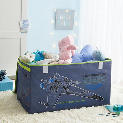 Idea Nuova Pixar Lightyear Collapsible Children’s Toy Storage Trunk, Durable with Lid