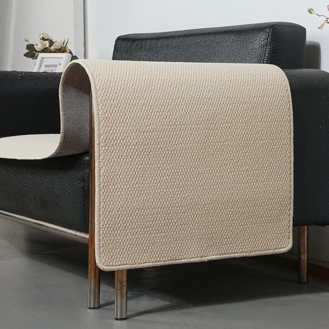 SHENGOCASE 67"x 23.6" Thickened Cat Wall Climbing Carpet, Cat Wall Furniture Scratcher, Scratching Post, Couch Sofa Protector (Creamy-White)-Mewly Pet