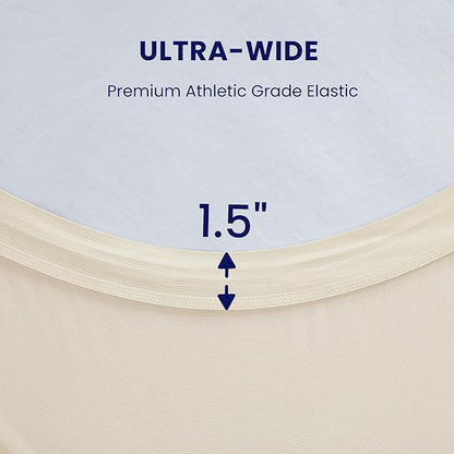 SLEEP ZONE King Size Cooling Mattress Topper, Premium Zoned Cool Mattress Pad Cover, Padded Mattress Protector Breathable Washable, Deep Pocket 8-21" (Beige, King)