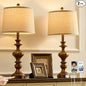 27.5" Farmhouse Table Lamps Set of 2 Bedside Nightstand Lamp with USB C+A Ports & AC Outlet, 3 Way Dimmable Touch Lamps for Bedroom Living Room Office Hallway Rustic Traditional Lamp (Copper)