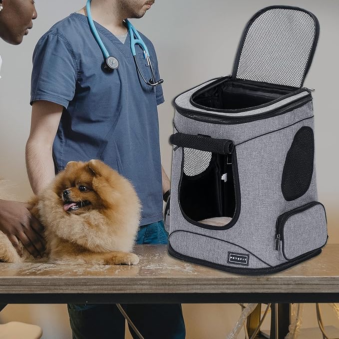 Petsfit Pet Backpack Carrier with Upgrade Waist Cushion Design to Better Fit The Waist, Suitable for Small and Medium Cats, and Rabbits up to 18 Pounds-Mewly Pet