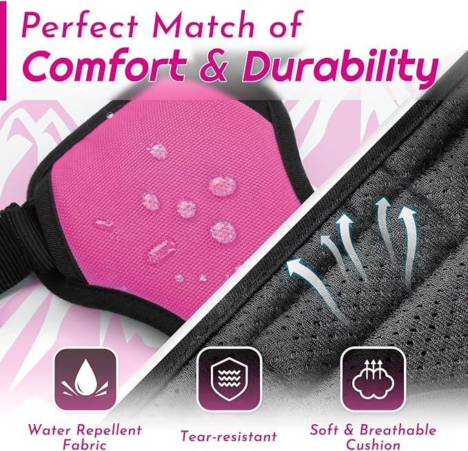 Eagloo Dog Harness Large Breed, No Pull Service Vest with Reflective Strips and Control Handle, Adjustable and Comfortable for Easy Walking, No Choke Pet Harness with 2 Metal Rings, Rose Red, XL-Mewly Pet