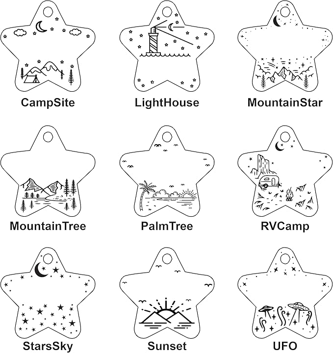 Personalized Dog Tag with 5 Lines of Custom Deep Engraved Durable Stainless Steel Pet ID Name Tag Designer Small Size Star-Mewly Pet