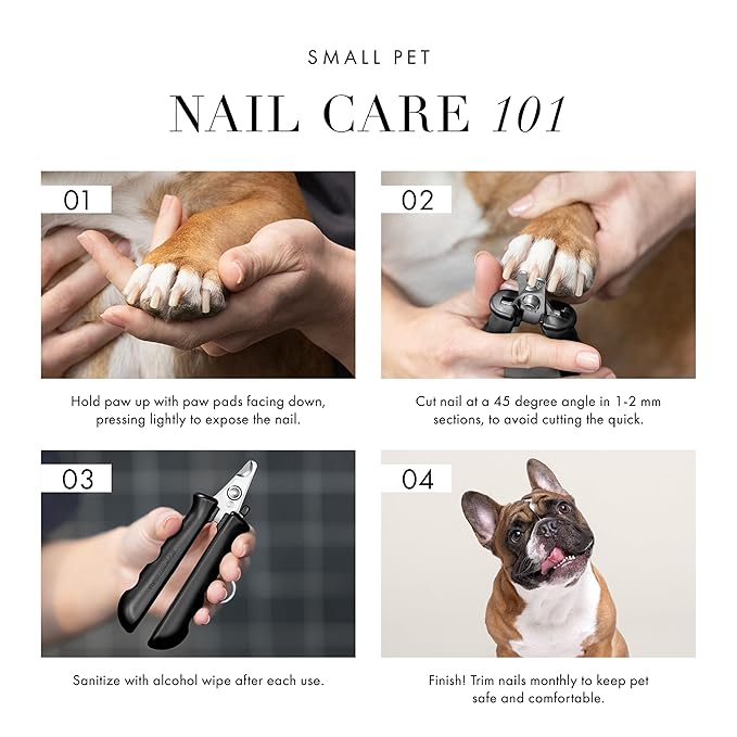 Tweezerman Small Nail Clippers for Dogs & Cats, Manual Professional Dog & Cat Nail Trimmer with Ergonomic Handle-Mewly Pet