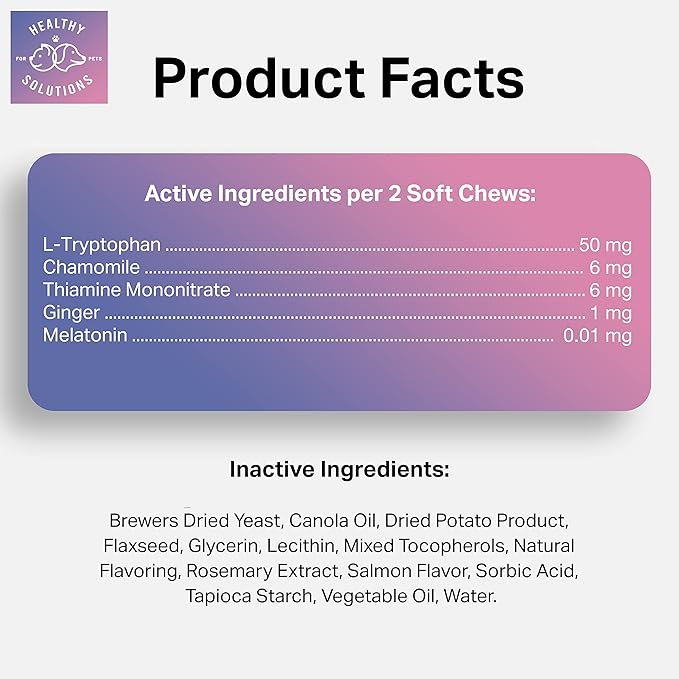 Calming Chews for Cats - Cat Calming Treats for Anxiety, Stress Relief Aid, Storms, Grooming, Fireworks, Separation, Travel, & Motion Sickness - Made in USA (60 Soft Chews- Cat)-Mewly Pet